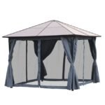 Pavillon aluminium 3 x 3 m toit polycarbonate avec moustiquaires - Image 7