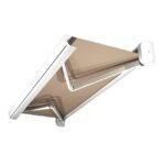 Store banne coffre intégral motorisé LED 5 x 3 m taupe - Image 4